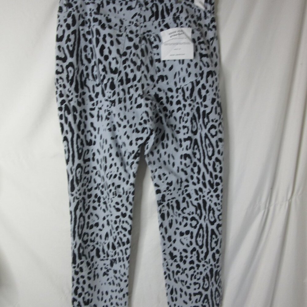 Good American Jeans Good Icon Straight Mineral Glass Leopard Plus Size 20 NWT - Picture 10 of 16
